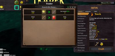 Trader UI in-game