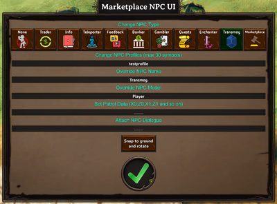 Assigning a Transmog profile to an NPC