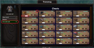 Picking an item and previewing a skin with a custom color